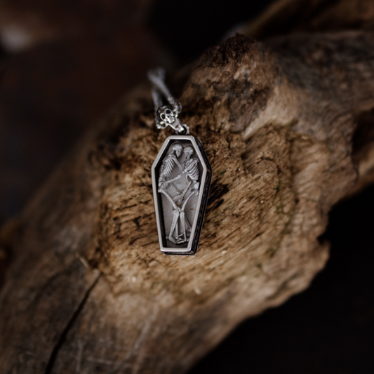 The Lovers – Coffin with Skeletons Chain Necklace in Various Styles