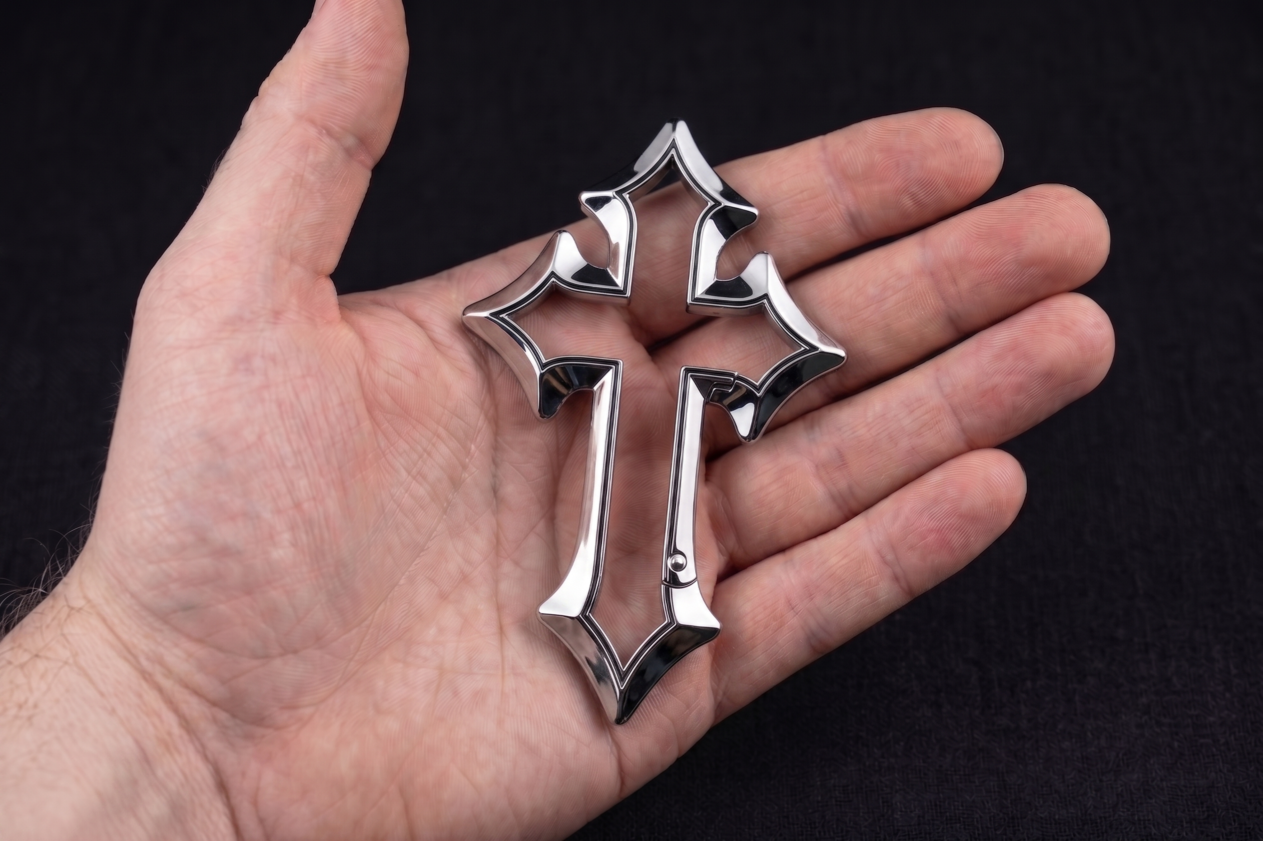 Gothic Cross Carabiner Keychain