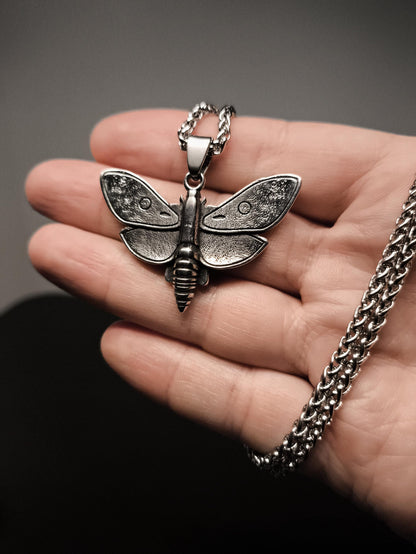 Death's-Head Hawk Moth Pendant Necklace