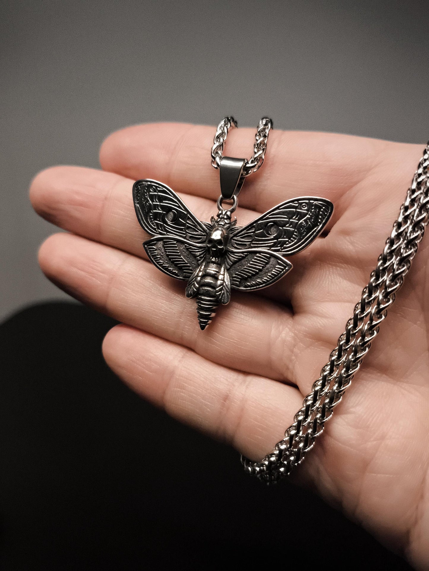 Death's-Head Hawk Moth Pendant Necklace