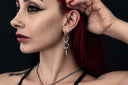 Double Drop Spiked Earrings in Stainless Steel