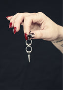 Double Drop Spiked Earrings in Stainless Steel