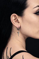 North Star Spiked Hoop Earrings in Stainless Steel
