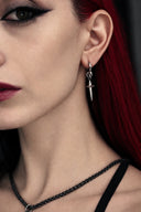 North Star Spiked Hoop Earrings in Stainless Steel
