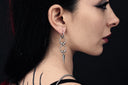 Double Drop Spiked Earrings in Stainless Steel