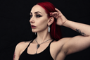 Gothic Coffin Cross Hoop Earrings in Stainless Steel