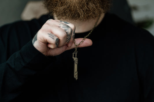 Warhammer 40K Space Marine Chainsword Pendant and Chain Necklace