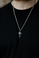 Raven Skull Pendant Necklace