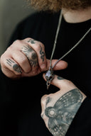 Raven Skull Pendant Necklace
