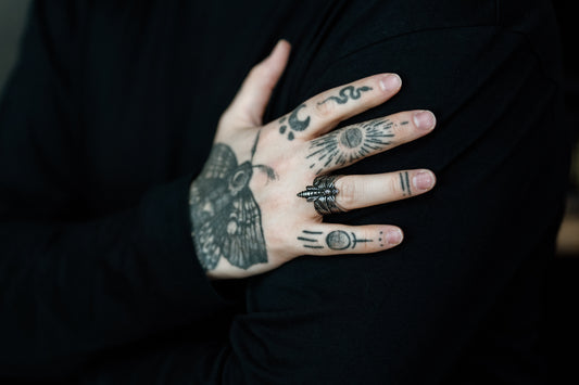 Detailed Silver Moth Statement Ring