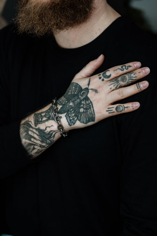 Industrial Biker Stainless Steel Chain Link Bracelet