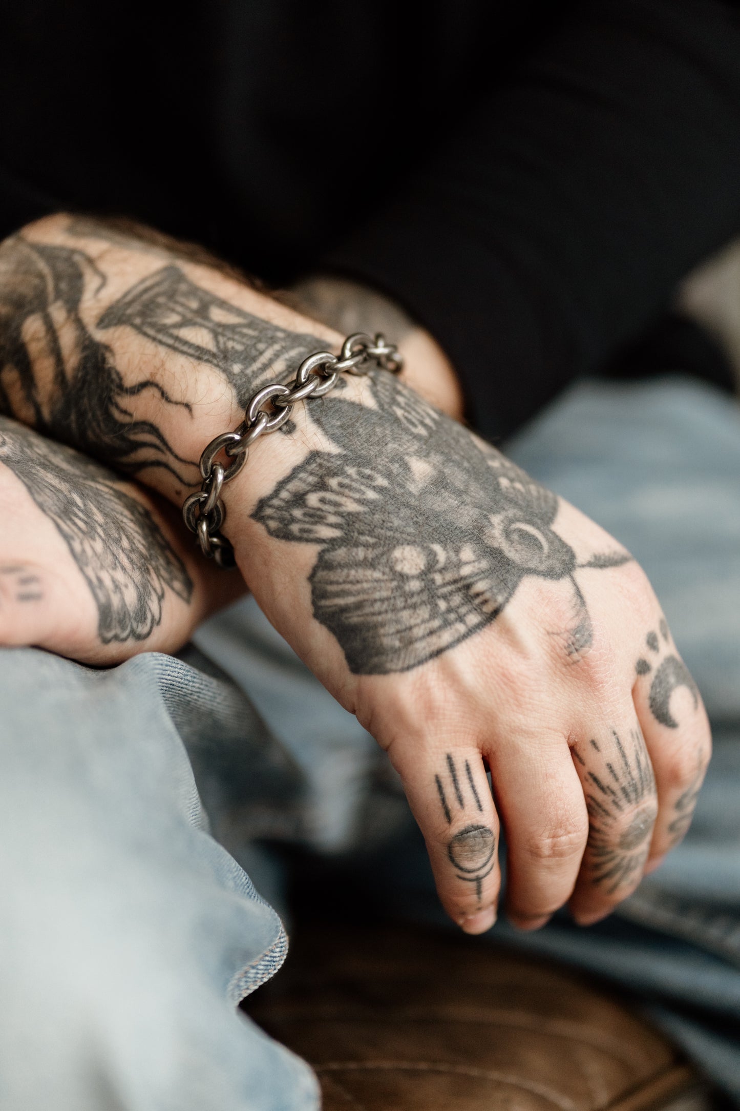 Industrial Biker Stainless Steel Chain Link Bracelet