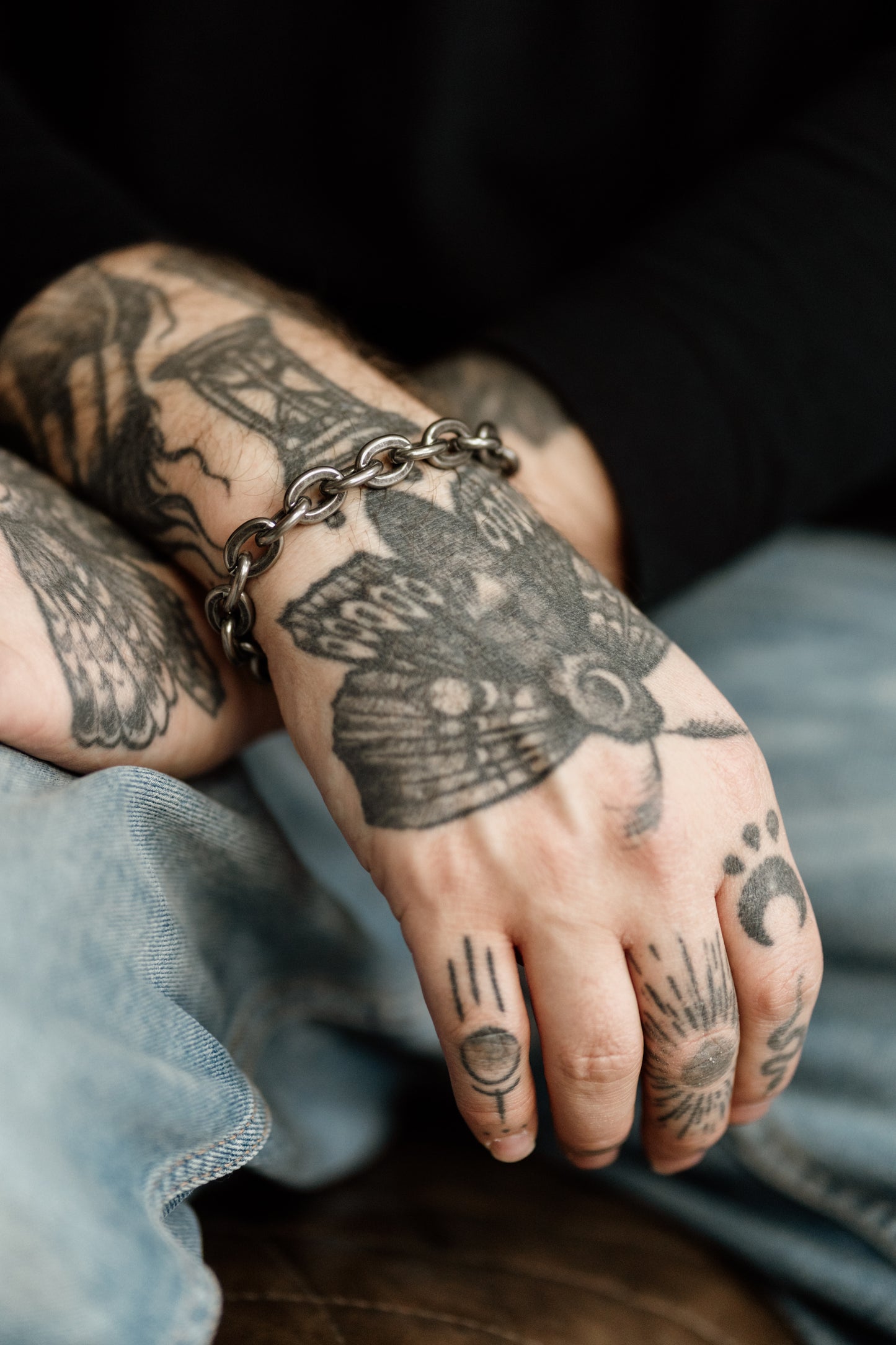 Industrial Biker Stainless Steel Chain Link Bracelet