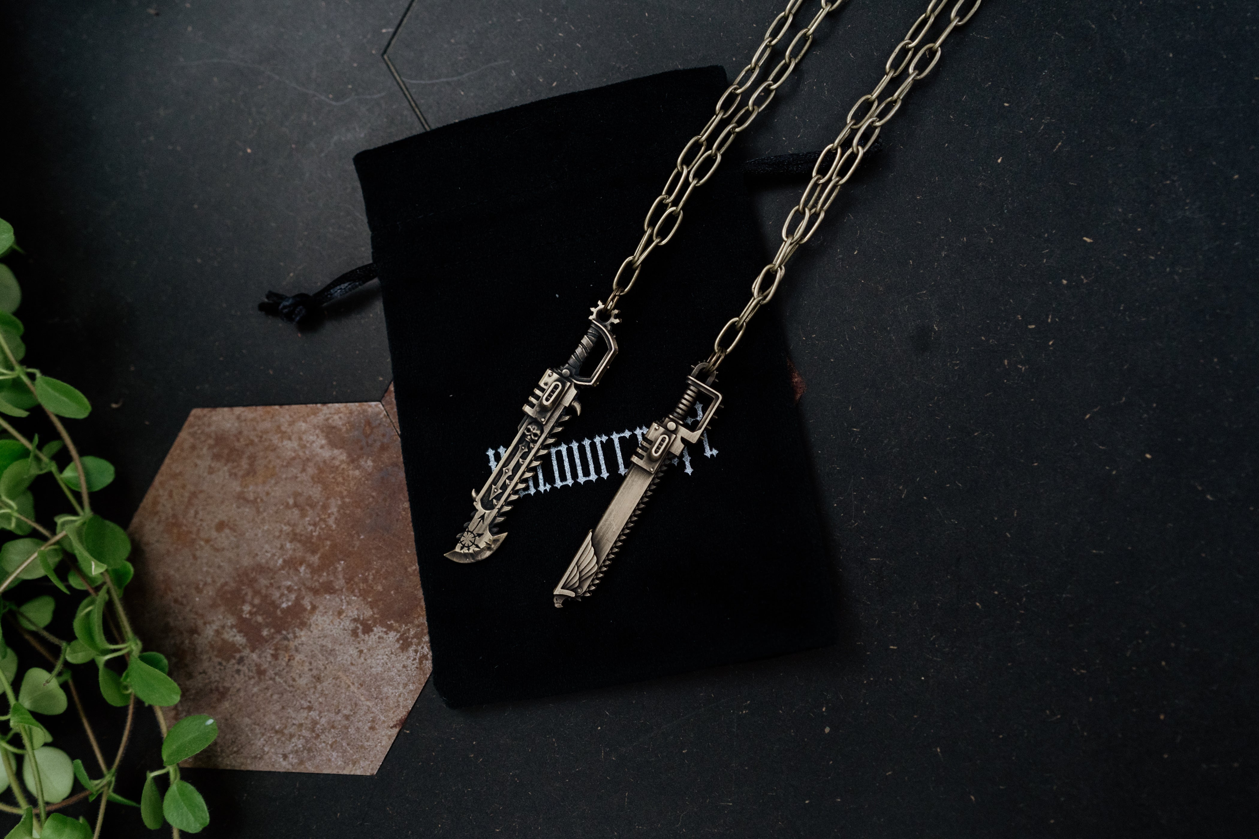 Warhammer 40K Space Marine Chainsword Pendant Necklace