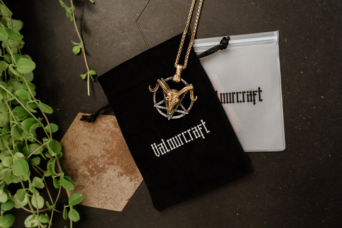 Ram Skull and Pentagram Necklace with Zombie Clasp in Various Styles