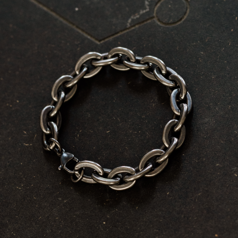 Industrial Biker Stainless Steel Chain Link Bracelet