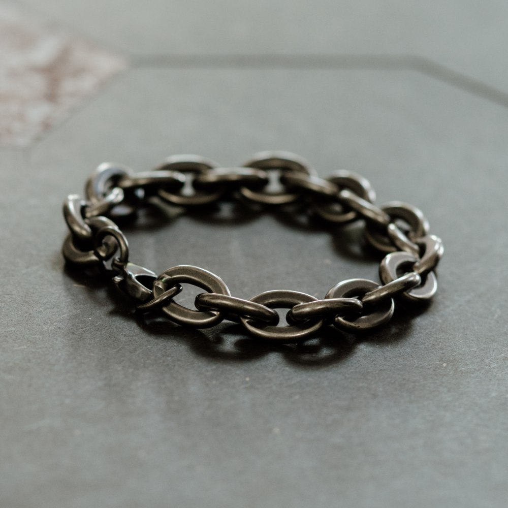 Industrial Biker Stainless Steel Chain Link Bracelet
