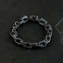 Dark Silver Industrial Double Link Chain Bracelet