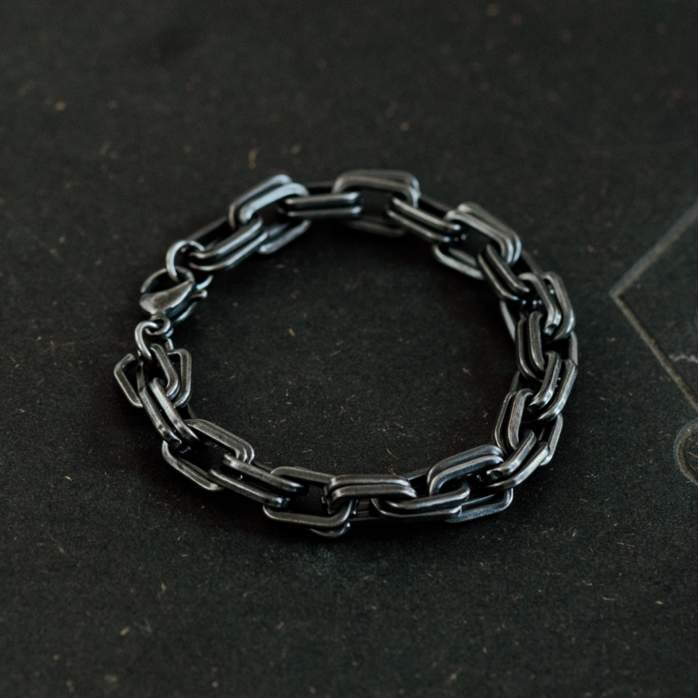 Premium Chunky Double Link Steel Chain Bracelet