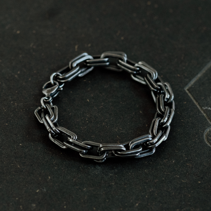 Double Link Steel Bracelet