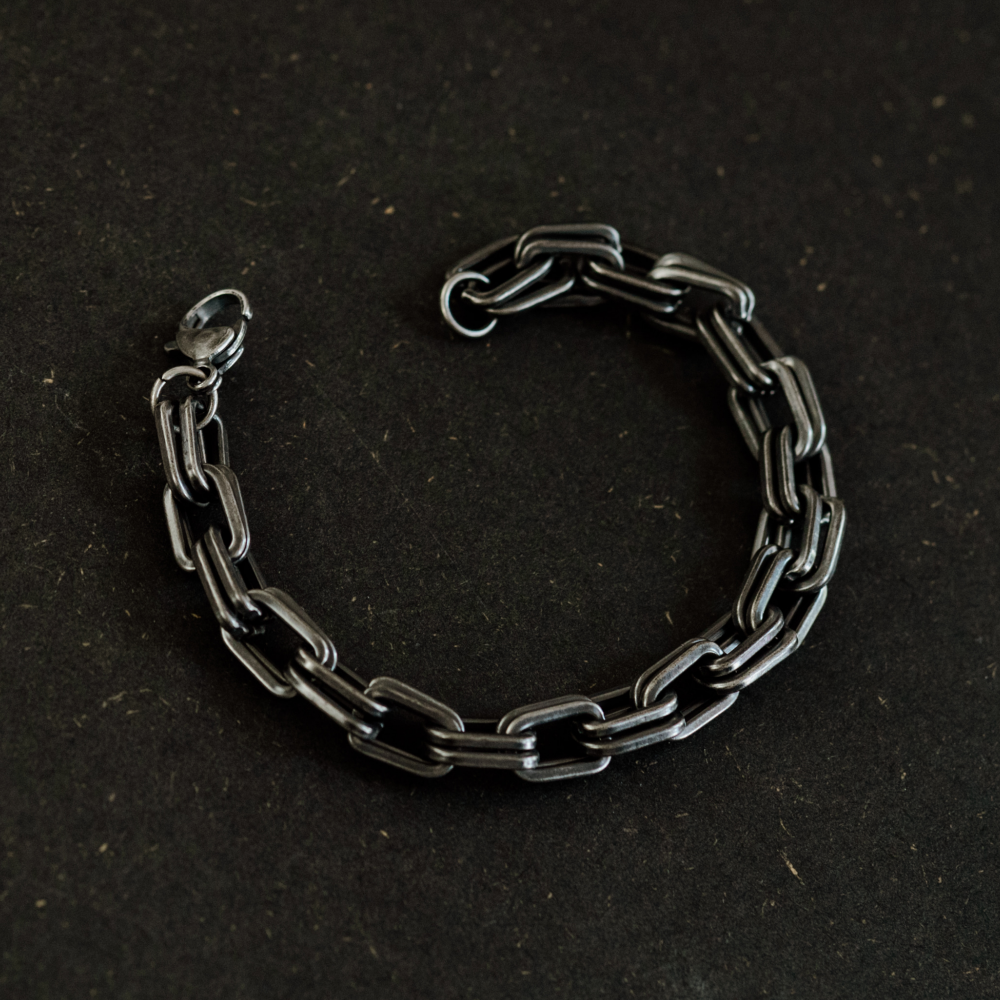 Premium Chunky Double Link Steel Chain Bracelet