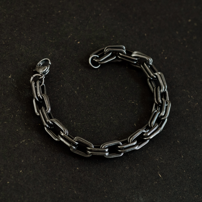 Double Link Steel Bracelet