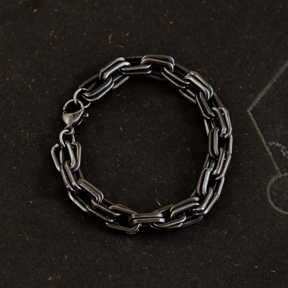 Premium Chunky Double Link Steel Chain Bracelet