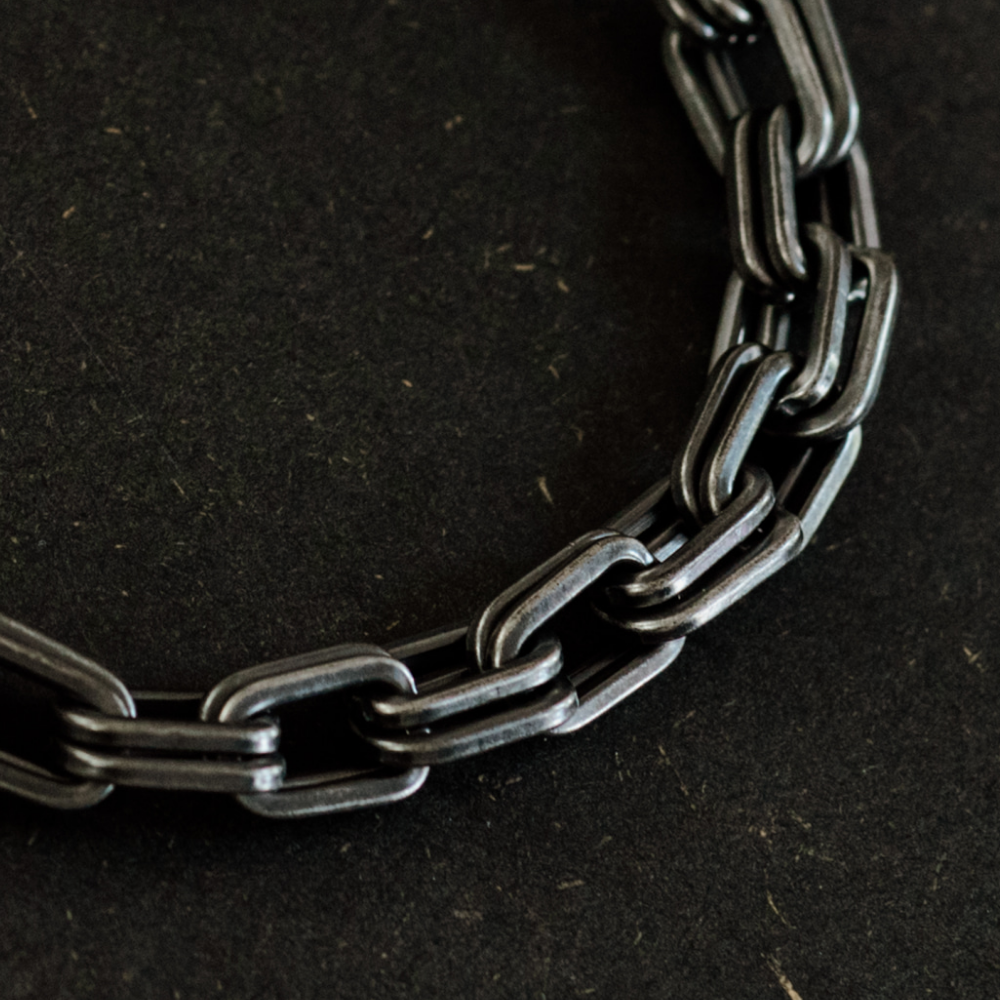Premium Chunky Double Link Steel Chain Bracelet