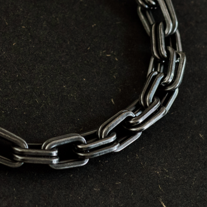 Double Link Steel Bracelet