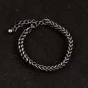 Dark Silver Dragon Scale Chain Bracelet