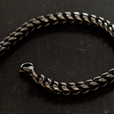 Dark Silver Dragon Scale Chain Bracelet