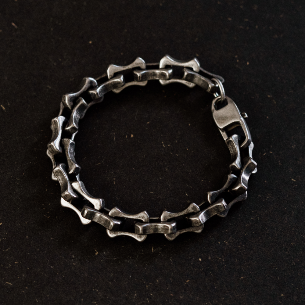 Chunky Industrial Stainless Steel Linked Bracelet