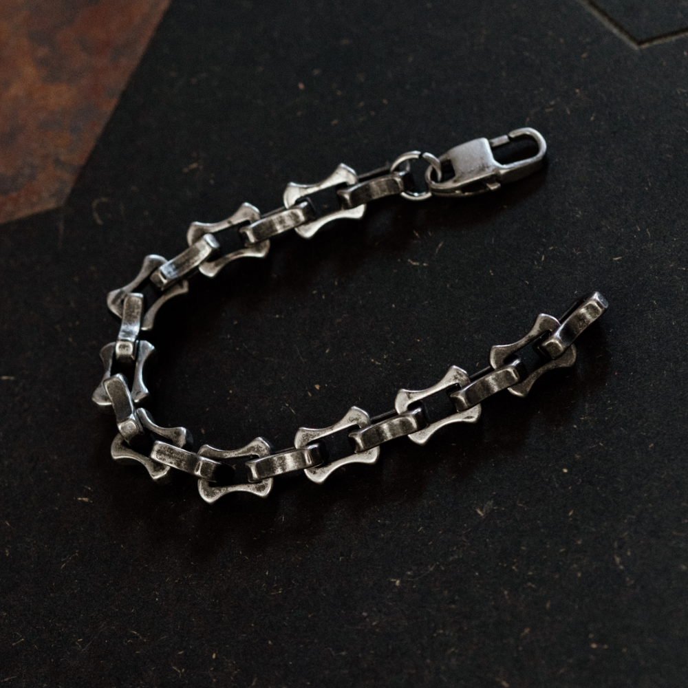 Chunky Industrial Stainless Steel Linked Bracelet