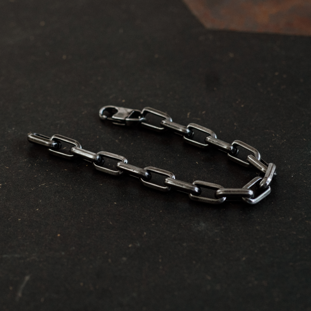 Chunky Industrial Stainless Steel Linked Bracelet