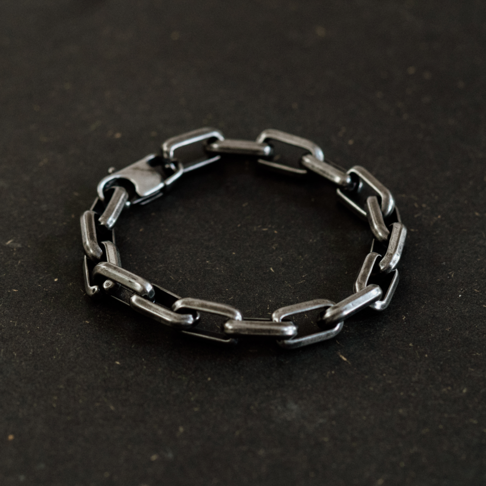 Chunky Industrial Stainless Steel Linked Bracelet
