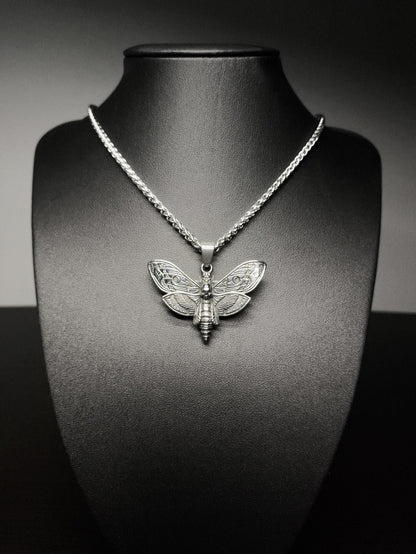 Death's-Head Hawk Moth Pendant Necklace
