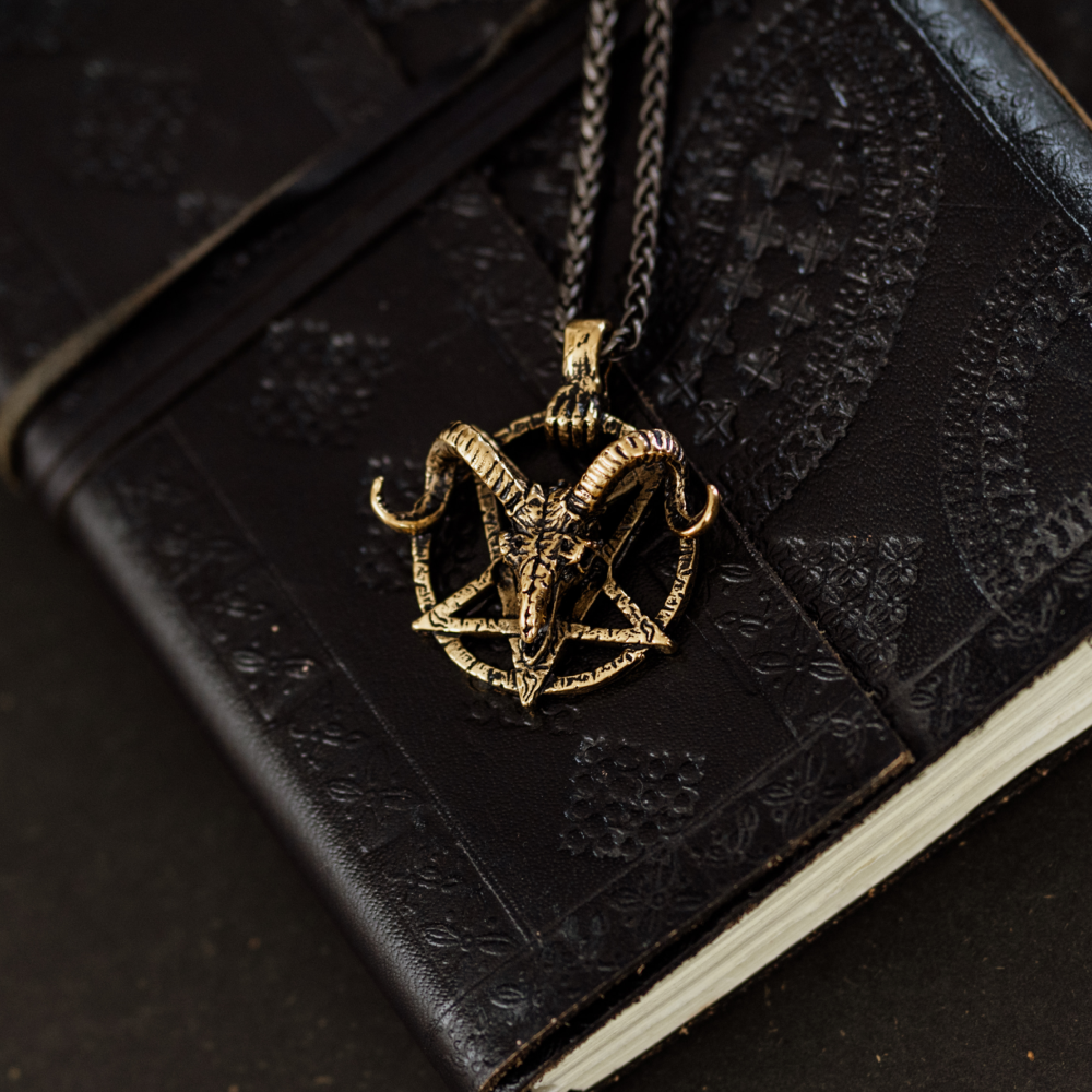Ram Skull and Pentagram Necklace with Zombie Clasp in Various Styles