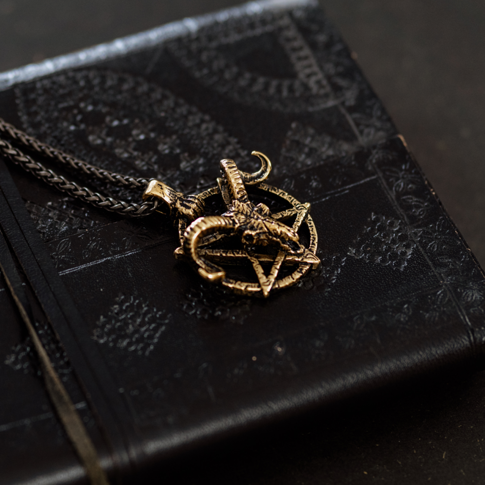 Ram Skull and Pentagram Necklace with Zombie Clasp in Various Styles