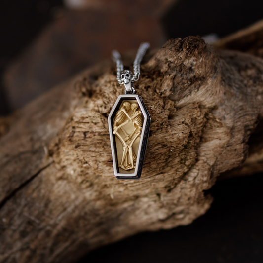 The Lovers – Coffin with Skeletons Chain Necklace in Various Styles