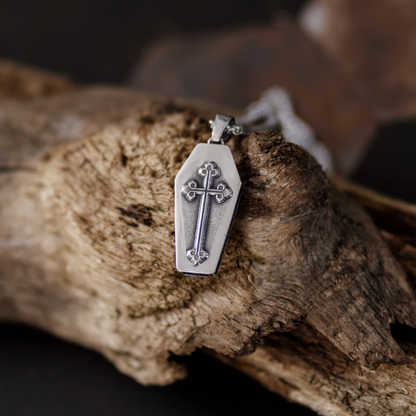 Coffin Lovers Skeleton Pendant Necklace